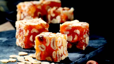 Indulge in the exquisite taste of Sultan's Premium Turkish Delight - Apricot Flavor with Hazelnut. Each delectable piece is infused with the sweet essence of apricot, perfectly complemented by the rich nuttiness of hazelnuts. Elevate your Ramadan celebrations with this luxurious treat, crafted with care and bursting with flavor. Order now for delivery in South Florida and across the US.