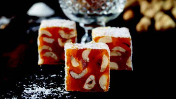 Premium LEMON FLAVOR WITH HAZELNUT COVERED COCONUT Turkish Delight - S112