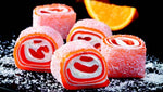 Premium ORANGE AND MILK FLAVOR COVERED COCONUT Turkish Delight - S109