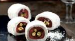 Premium Milk and Pomegranate with Pistachio-Covered Coconut Turkish Delight - S101