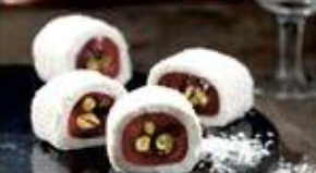 Premium Milk and Pomegranate with Pistachio-Covered Coconut Turkish Delight - S101