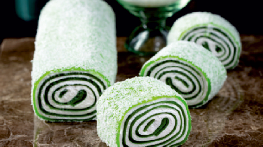 Premium KIWI AND MILK FLAVOR COVERED COCONUT Turkish Delight - S108